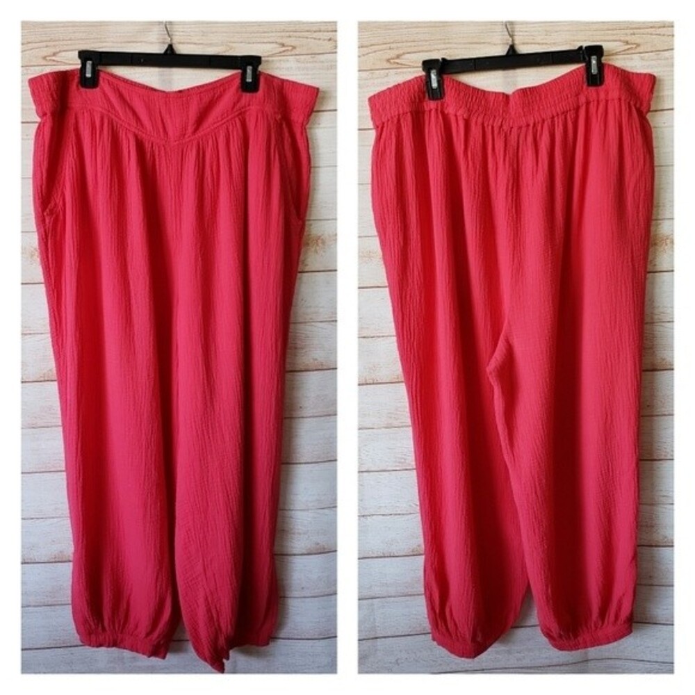 Saturday Sunday Anthropologie Wrinkle Elasticated Waist Jogger Pants w/Pockets